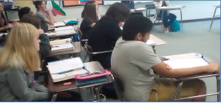 Students sit in on an SAT preparatory class held during the school day.