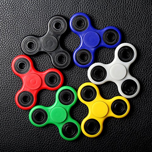 Pictured are fidget spinners, a recent trend amongst many students.