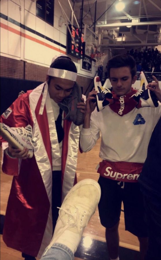 Seniors Jalen Cruz and Jeffery Hitchcock show off some of their collection of these rare and high end clothes and accessories, including Supreme. JILLIAN JEZAK PHOTO