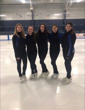 Junior Carly Hitchcock pictured with her figure skating club