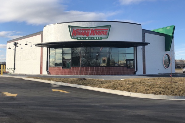 This is the new Krispy Kreme being put together on Hall road.