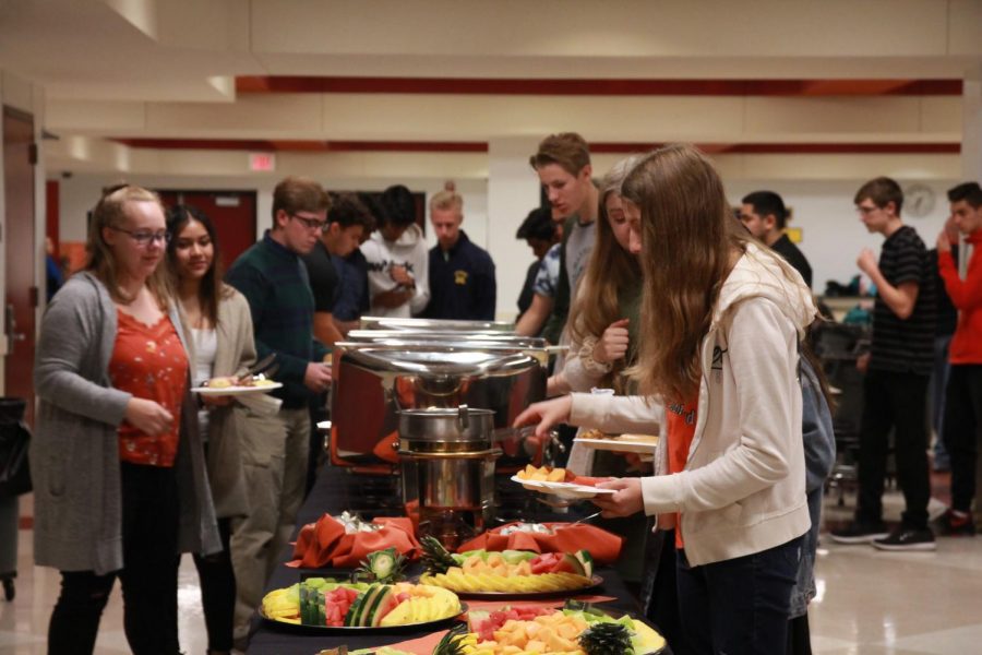 NHS members were treated to a catered breakfast following the tapping ceremony.
