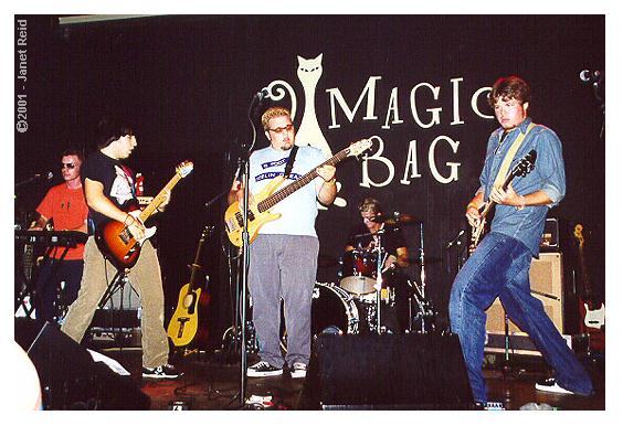 Lietz and the rest of The Foolish Heads at the Magic Bag on Aug. 24, 2001.
