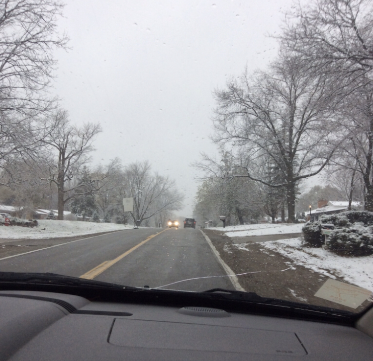 Slow down, pay attention on wintery roads