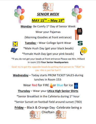 Navigation to Story: Senior Week activities announced
