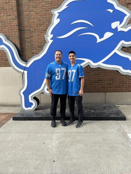 For the first time ever, senior Matthew Hanoush attends a Lions game. “I went to the game against the Seattle Seahawks,” Hanoush said. “The crowd was so loud. We were all coming in this season with high expectations.” Even though the game ended in a 37-31 loss for the Lions, they walked away with their heads held high. 

Courtesy photo by Matthew Hanoush