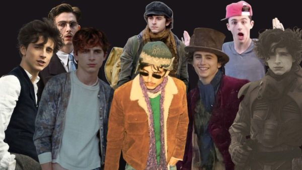 Timothee Chalamet in different films surrounding the actor himself