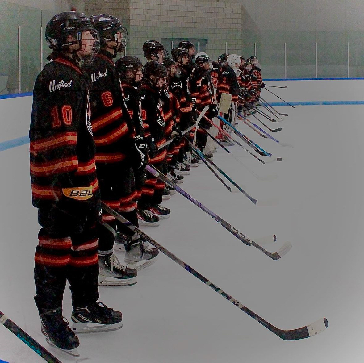 Photo of the Day #50!
The Utica-Fraser hockey team waiting to be announced at their first game.
Today is their first home game at Big Boy Ice Arena against Bishop Foley high school at 7:30p.m. Come out and support your team!