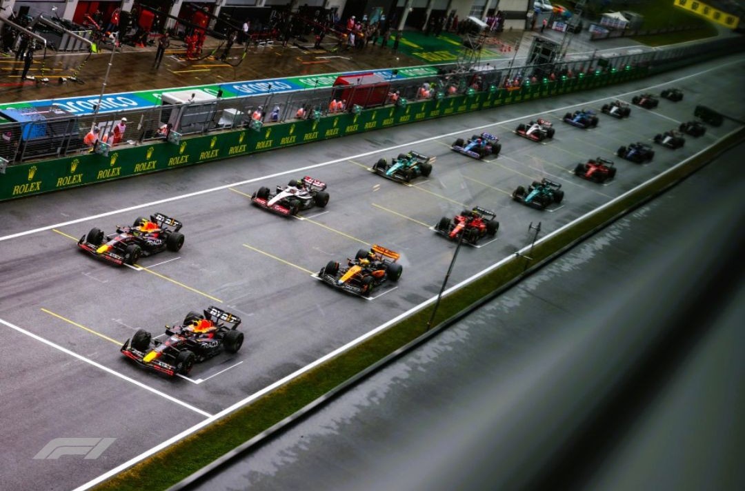Showing the start line at the Austrian Grand Prix of 2023