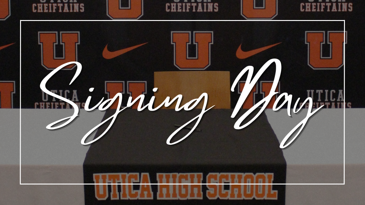 Seniors Logan Simunic, Michael Hoppe, Caston Rissman, Sophia Aquino, Eddie Tate, Xavier Crosby, Matthew Engelhardt, Noelle Preast and Luke Morehouse were surrounded by their coaches, family, and friends during the signing of their letters of intent.