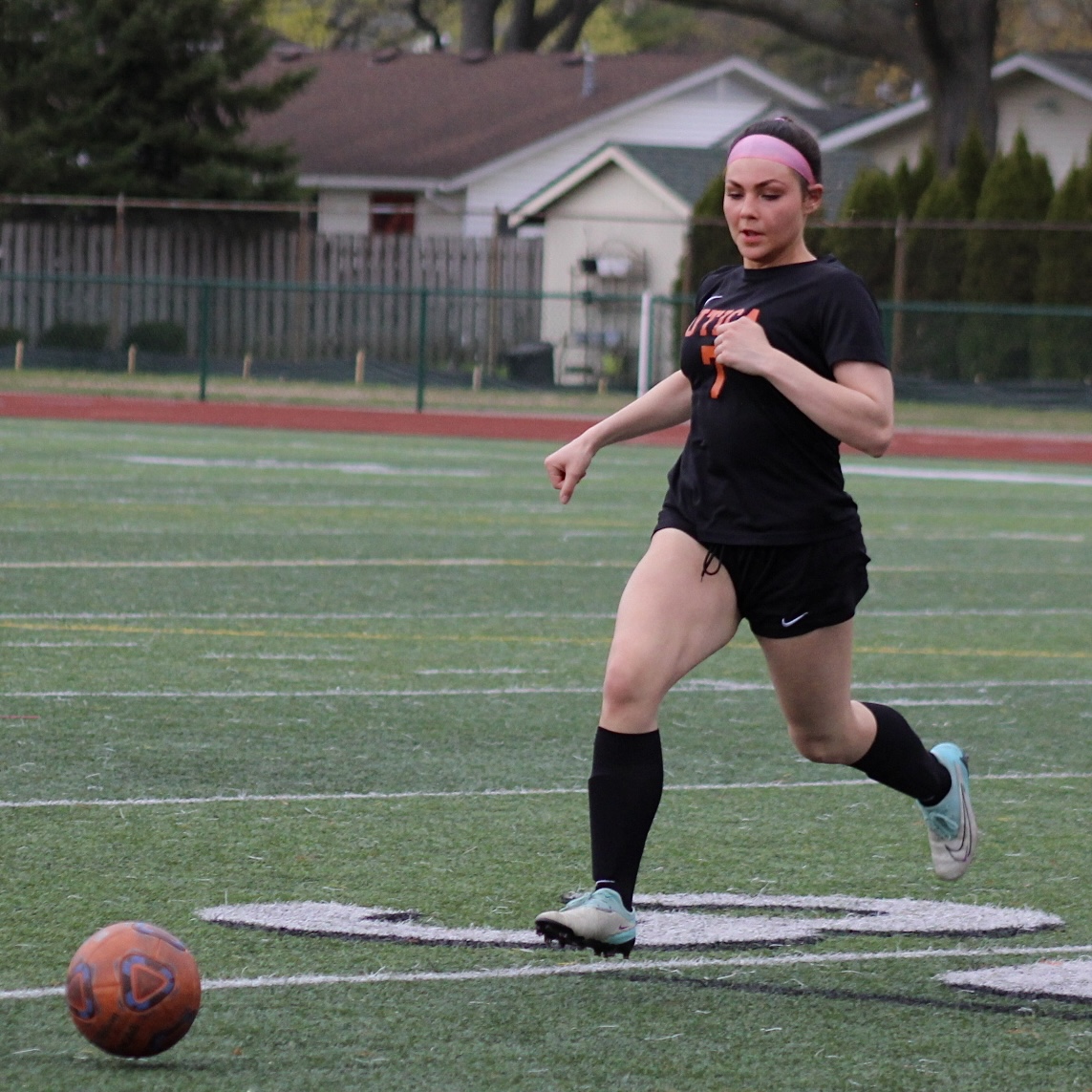 Photo of the Day #131!
Junior Gabriella Watson sprinting towards the ball at yesterday's game against Stevenson.