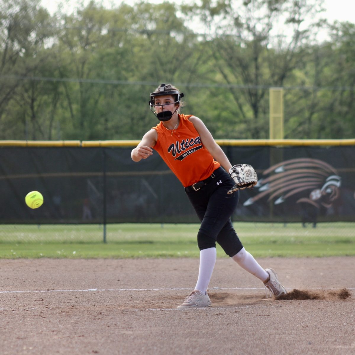 Photo of the Day #147!
Freshman Sofia Figlan pitching to her opponent L'Anse
Creuse North at yesterday's JV game.
