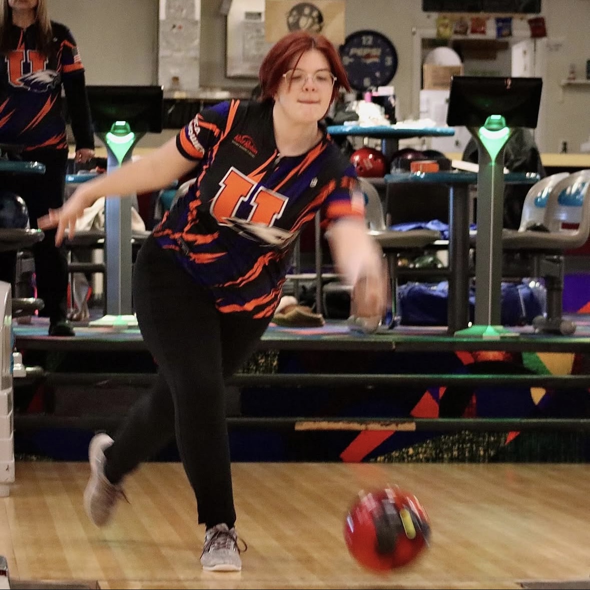Photo of the Day #91!
Senior Leila Buzenski releasing the bowling ball before getting a spare at 5 Star Lanes on Saturday.