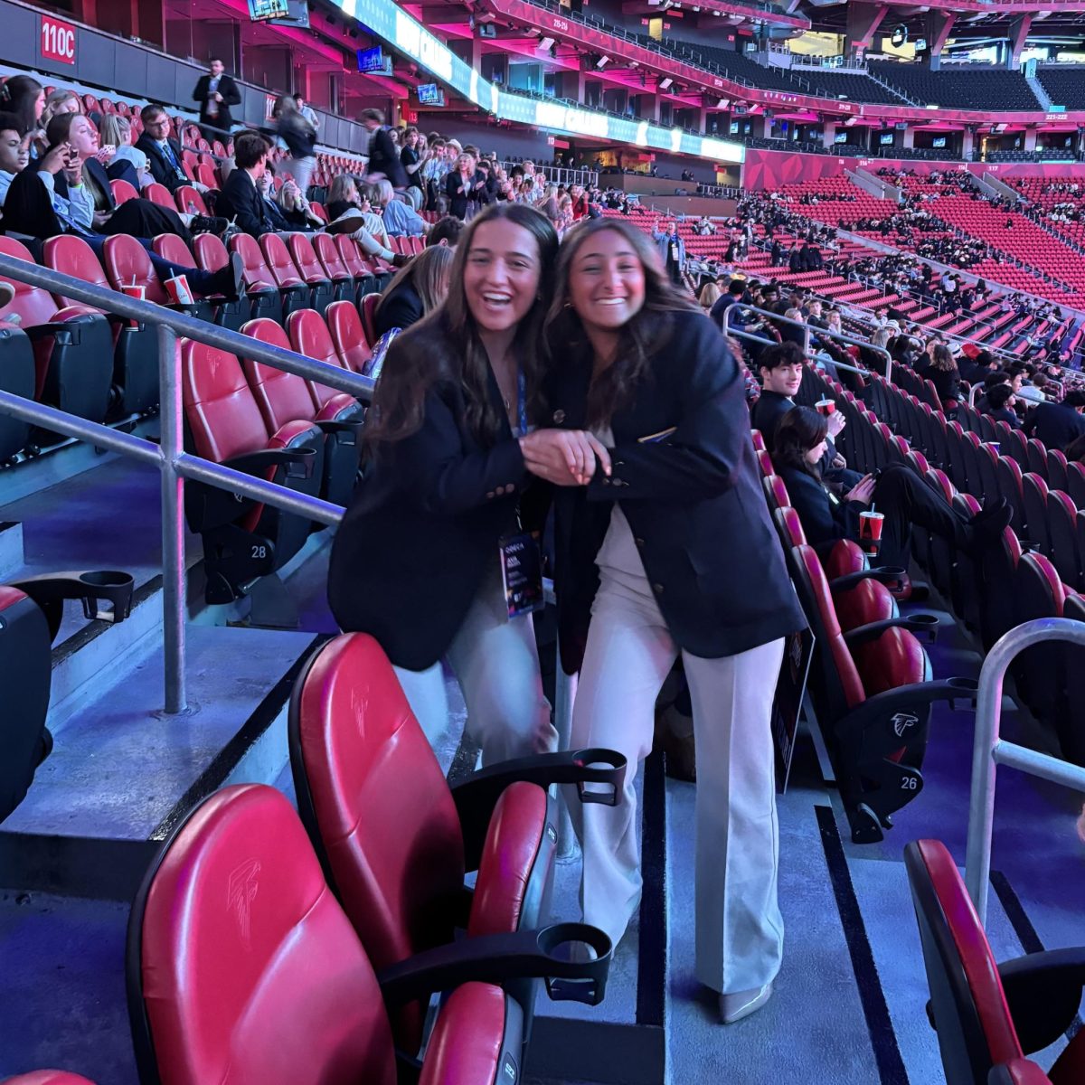 Photo of the Day #139!
Senior Juliana Hebak and junior Ava Piazza holding up the DECA Glass, earning them a 2nd place in School Based Enterprise Retail at the International Career Development Conference in Atlanta, Georgia.